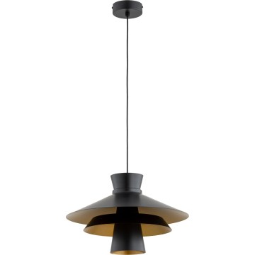 Lampada a sospensione su cavo CELESTE 1xE27/15W/230V nero