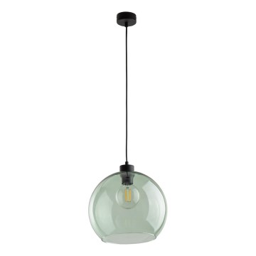 Lampada a sospensione su cavo CUBUS 1xE27/15W/230V nero/verde fumé