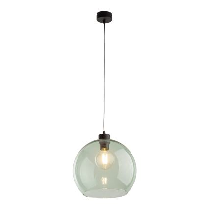 Lampada a sospensione su cavo CUBUS 1xE27/15W/230V nero/verde fumé