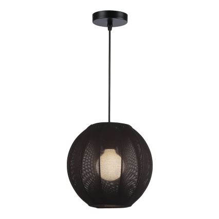 Lampada a sospensione su cavo DANA 1xE27/15W/230V Ø 25 cm, nero