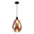 Lampada a sospensione su cavo DENSO 1xGU10/10W/230V Ø 30 cm rame/nero