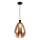 Lampada a sospensione su cavo DENSO 1xGU10/10W/230V Ø 30 cm rame/nero
