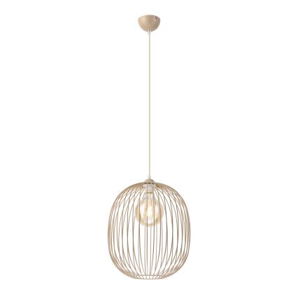 Lampada a sospensione su cavo DESTELLO 1xE27/15W/230V Ø 33 cm beige