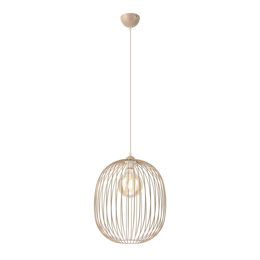 Lampada a sospensione su cavo DESTELLO 1xE27/15W/230V Ø 33 cm beige
