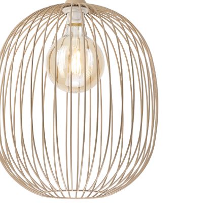 Lampada a sospensione su cavo DESTELLO 1xE27/15W/230V Ø 33 cm beige