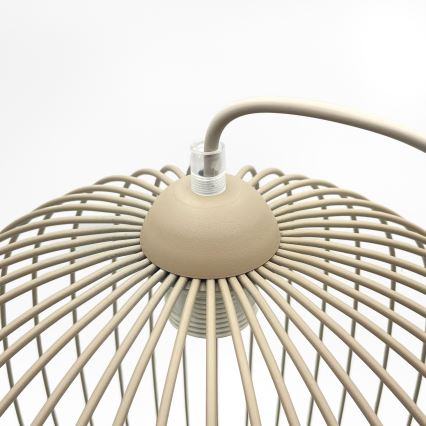 Lampada a sospensione su cavo DESTELLO 1xE27/15W/230V Ø 33 cm beige
