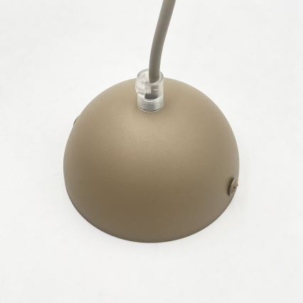Lampada a sospensione su cavo DESTELLO 1xE27/15W/230V Ø 33 cm beige