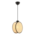 Lampada a sospensione su cavo DRUM 1xE27/60W/230V beige/nero
