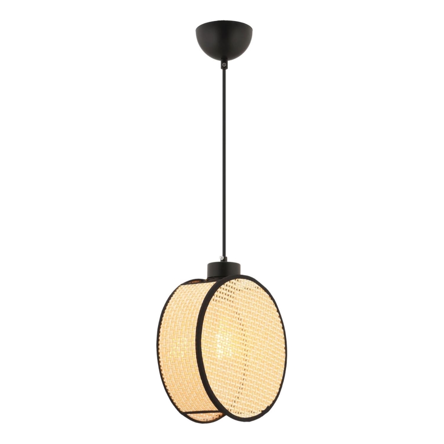 Lampada a sospensione su cavo DRUM 1xE27/60W/230V beige/nero