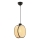 Lampada a sospensione su cavo DRUM 1xE27/60W/230V beige/nero