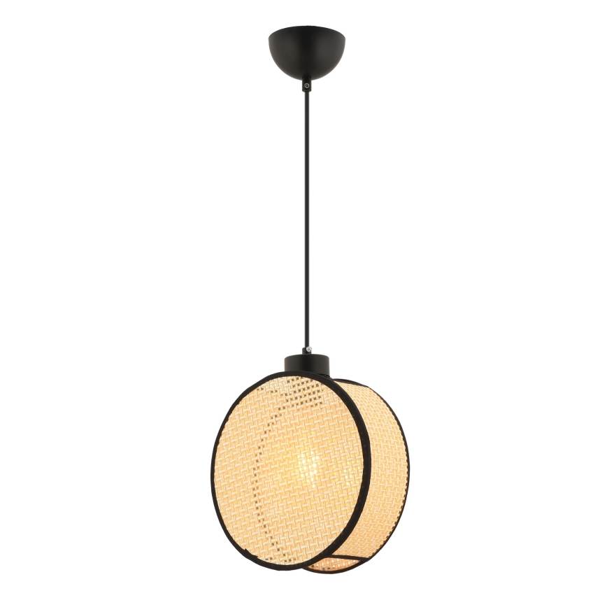 Lampada a sospensione su cavo DRUM 1xE27/60W/230V beige/nero