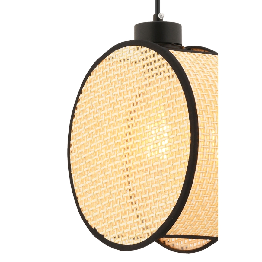 Lampada a sospensione su cavo DRUM 1xE27/60W/230V beige/nero