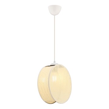 Lampada a sospensione su cavo DRUM 1xE27/60W/230V crema