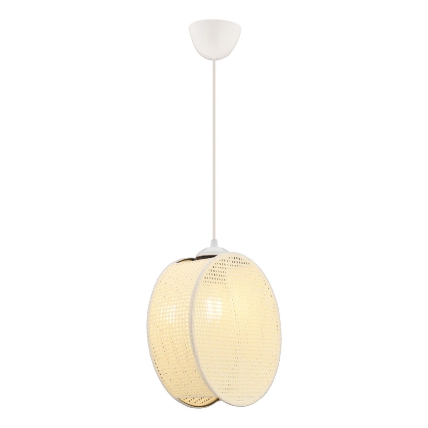 Lampada a sospensione su cavo DRUM 1xE27/60W/230V crema