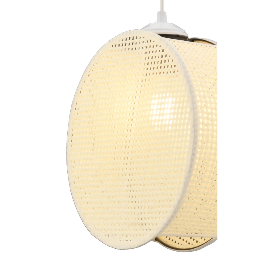 Lampada a sospensione su cavo DRUM 1xE27/60W/230V crema