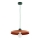 Lampada a sospensione su cavo ETERI 1xE27/15W/230V finitura rame/verde