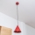 Lampada a sospensione su cavo ETNA 1xE27/15W/230V Ø 18,5 cm rossa