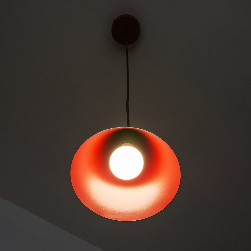 Lampada a sospensione su cavo ETNA 1xE27/15W/230V Ø 18,5 cm rossa