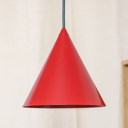 Lampada a sospensione su cavo ETNA 1xE27/15W/230V Ø 18,5 cm rossa