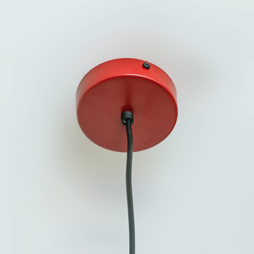 Lampada a sospensione su cavo ETNA 1xE27/15W/230V Ø 18,5 cm rossa