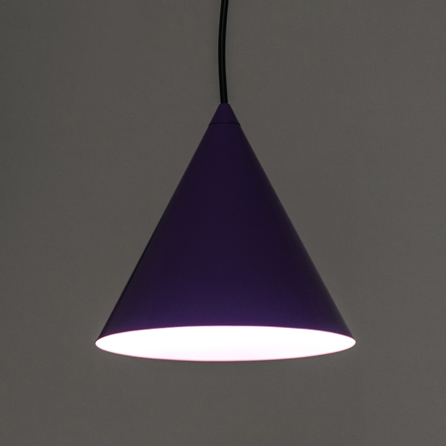 Lampada a sospensione su cavo ETNA 1xE27/15W/230V Ø 18,5 cm viola
