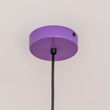 Lampada a sospensione su cavo ETNA 1xE27/15W/230V Ø 18,5 cm viola
