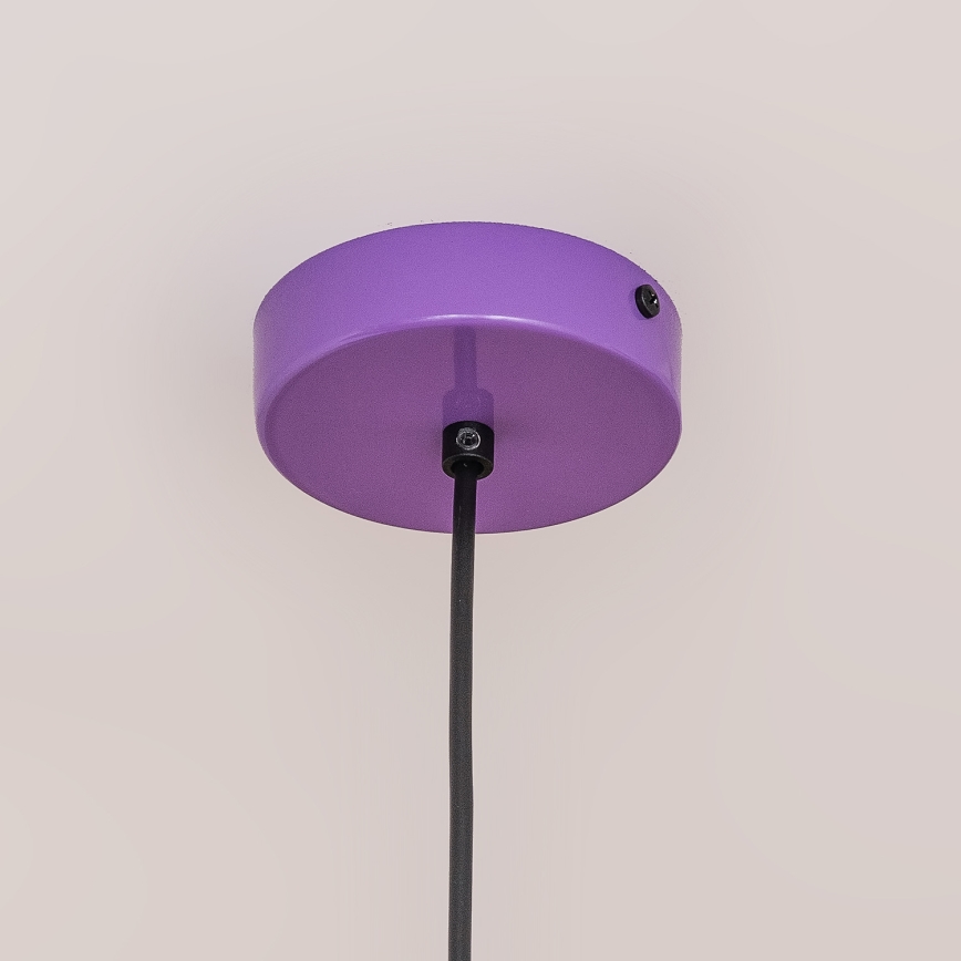Lampada a sospensione su cavo ETNA 1xE27/15W/230V Ø 18,5 cm viola