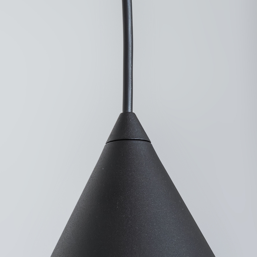 Lampada a sospensione su cavo ETNA 1xE27/15W/230V Ø 25 cm nera