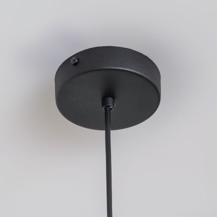 Lampada a sospensione su cavo ETNA 1xE27/15W/230V Ø 25 cm nera