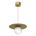 Lampada a sospensione su cavo FLAT 1xE27/15W/230V, dorata