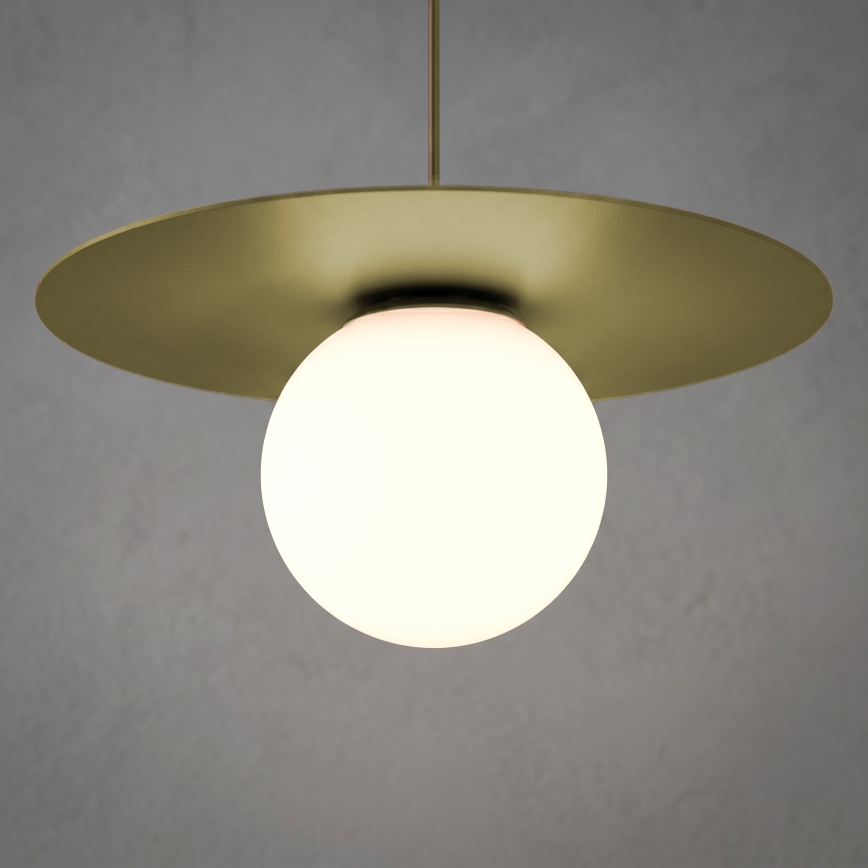 Lampada a sospensione su cavo FLAT 1xE27/15W/230V, dorata