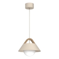Lampada a sospensione su cavo FUNDA 1xE27/15W/230V beige