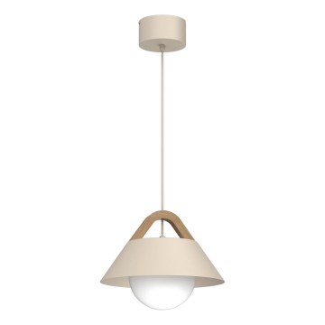 Lampada a sospensione su cavo FUNDA 1xE27/15W/230V beige