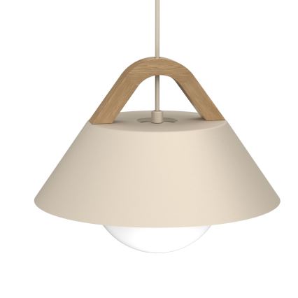Lampada a sospensione su cavo FUNDA 1xE27/15W/230V beige