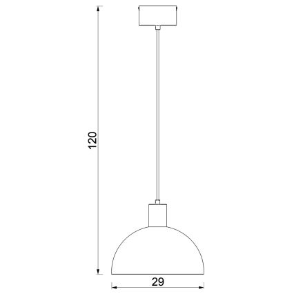 Lampada a sospensione su cavo HANDA 1xE27/15W/230V borgogna