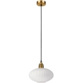 Lampada a sospensione su cavo HECTOR 1xE27/15W/230V bianco/ottone Ø 25 cm