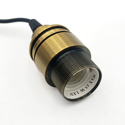 Lampada a sospensione su cavo HECTOR 1xE27/15W/230V bianco/ottone Ø 25 cm