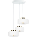 Lampada a sospensione su cavo IGNIA 3xE27/60W/230V bianco