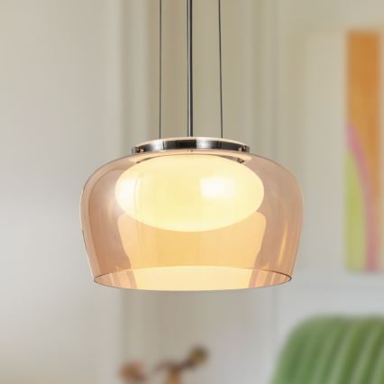 Lampada a sospensione su cavo INSIEME 1xGX53/10W/230V beige fumé