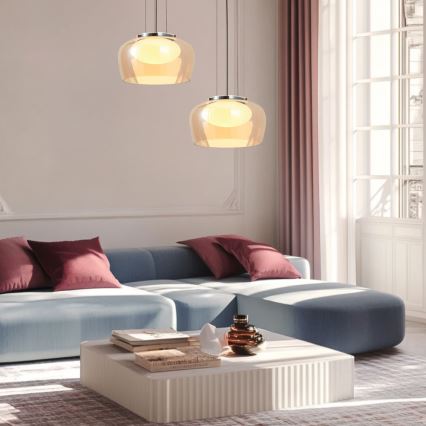 Lampada a sospensione su cavo INSIEME 1xGX53/10W/230V beige fumé