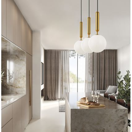 Lampada a sospensione su cavo JOLIN 1xG9/5W/230V, finitura oro