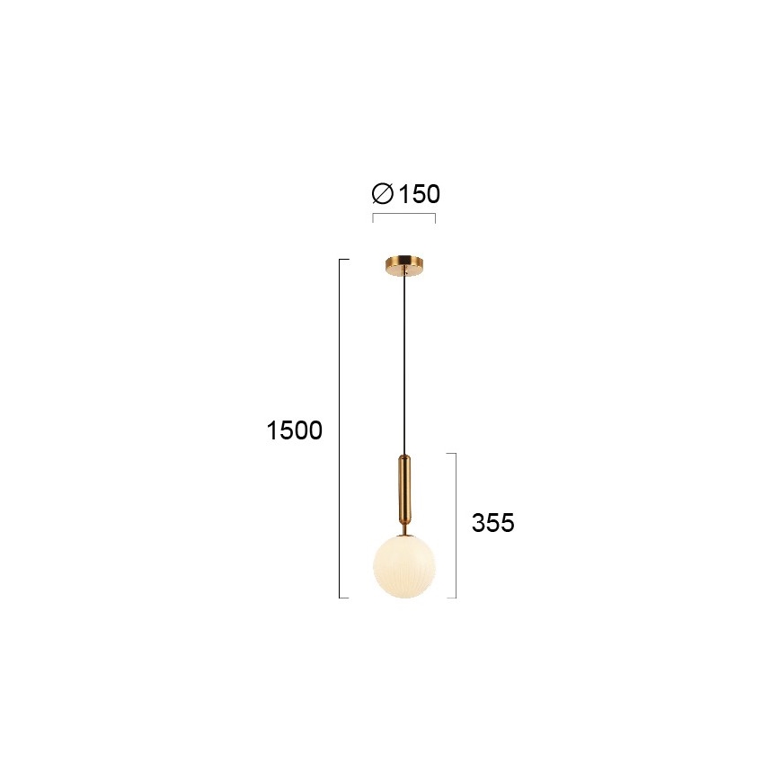 Lampada a sospensione su cavo JOLIN 1xG9/5W/230V, finitura oro