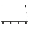 Lampada a sospensione su cavo KARBON 4xGU10/10W/230V nero