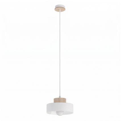 Lampada a sospensione su cavo KIVI 1xE27/15W/230V bianca