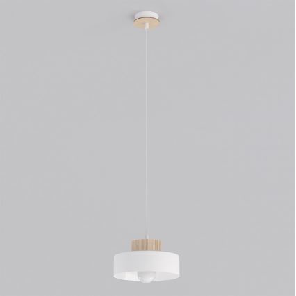 Lampada a sospensione su cavo KIVI 1xE27/15W/230V bianca