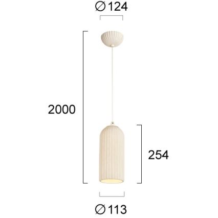 Lampada a sospensione su cavo LAVINA 1xE27/35W/230V crema