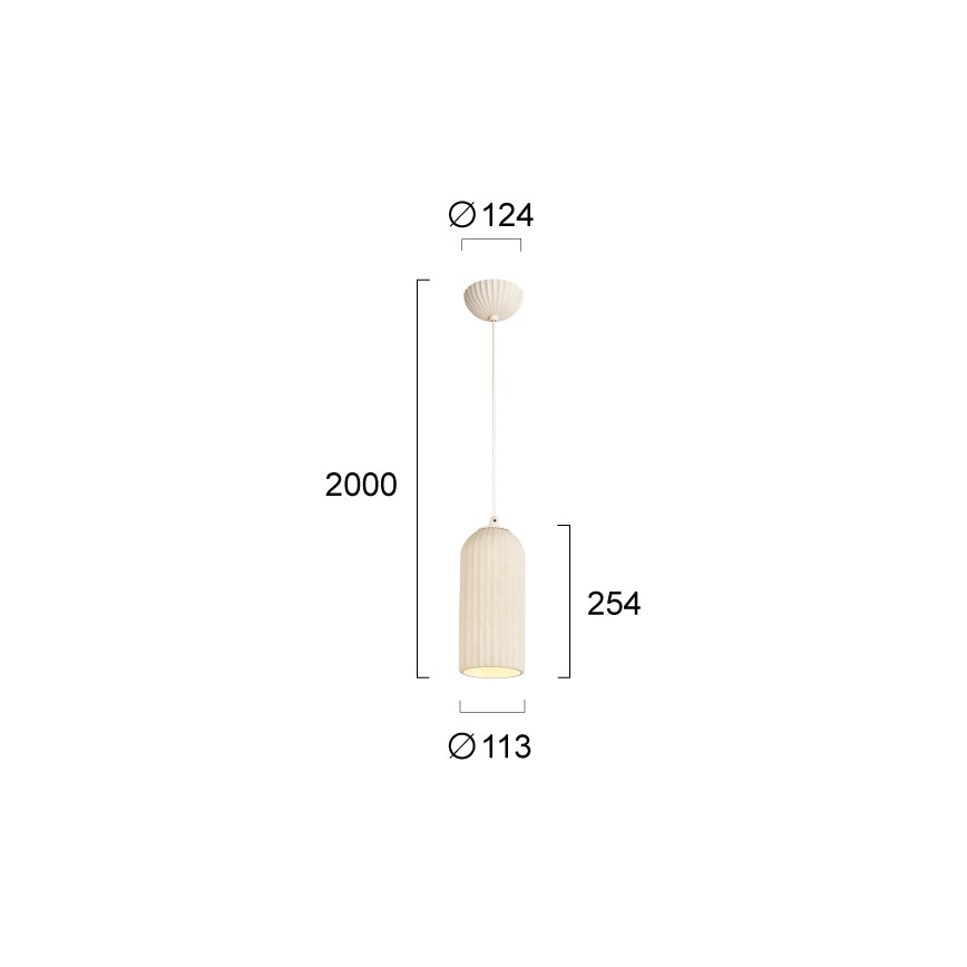 Lampada a sospensione su cavo LAVINA 1xE27/35W/230V crema