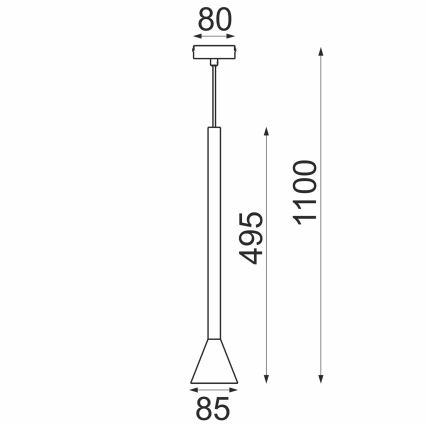 Lampada a sospensione su cavo MAZZO 1xGU10/8W/230V beige