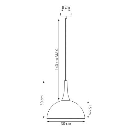 Lampada a sospensione su cavo NAUTICA 1xGX53/12W/230V, bianca