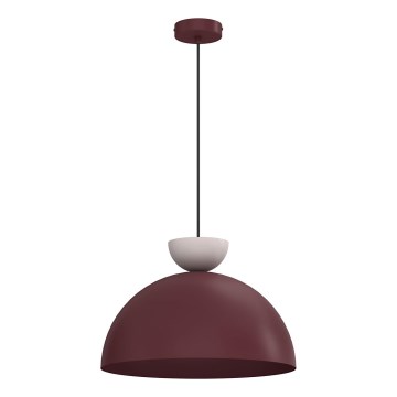 Lampada a sospensione su cavo NEVIS 1xE27/15W/230V Ø 38 cm bordeaux
